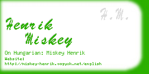 henrik miskey business card